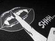 SHHH...NO ONE CARES - alternative Goth graphic t-shirt | THEBLACKWARDROBE.COM.