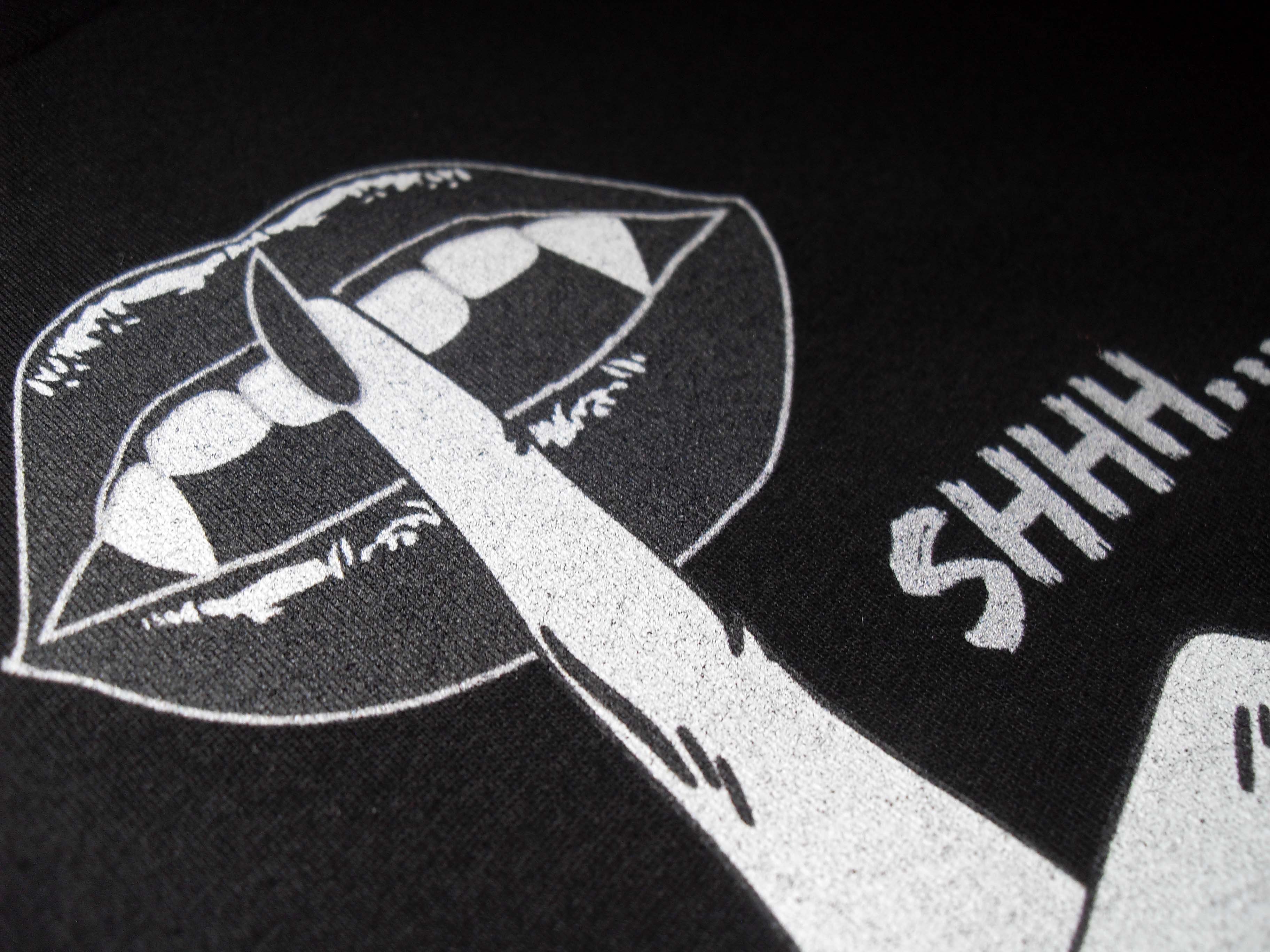 SHHH...NO ONE CARES - alternative Goth graphic t-shirt | THEBLACKWARDROBE.COM.