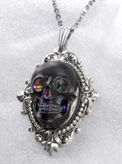 GOTHIC FRAME SKULL NECKLACE | THEBLACKWARDROBE.COM.