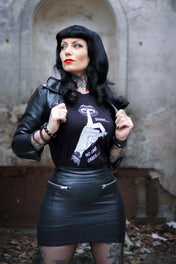 SHHH...NO ONE CARES - alternative Goth graphic t-shirt | THEBLACKWARDROBE.COM.