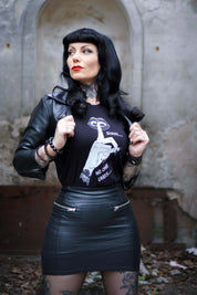 SHHH...NO ONE CARES - alternative Goth graphic t-shirt | THEBLACKWARDROBE.COM.