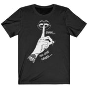SHHH...NO ONE CARES - alternative Goth graphic t-shirt | THEBLACKWARDROBE.COM.