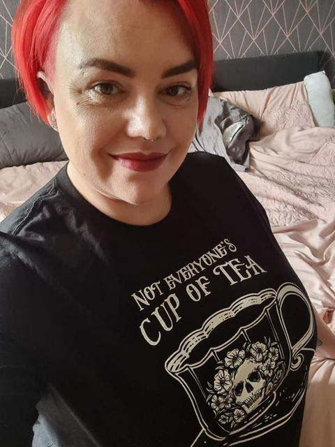 NOT EVERYONE'S CUP OF TEA - skull teacup graphic t-shirt | THEBLACKWARDROBE.COM.