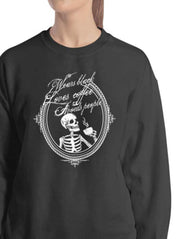 WEARS BLACK, LOVES COFFEE, AVOIDS PEOPLE sweatshirt | THEBLACKWARDROBE.COM.